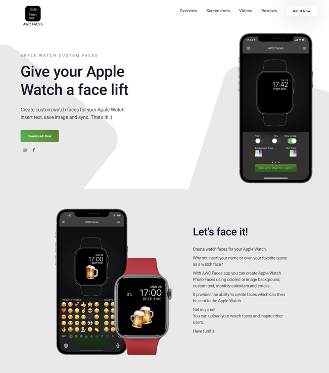 Website - AWC Faces - Apple Watch Custom Faces