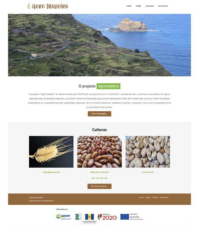Website - Agromadeira - Variedades Tradicionais da Madeira