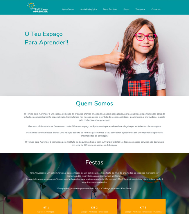 Website - Tempo para Aprender